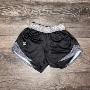 Girls 4T Simply Southern Black and Gray Shorts
